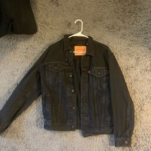 Levi’s black denim bomber jacket/biker jacket
